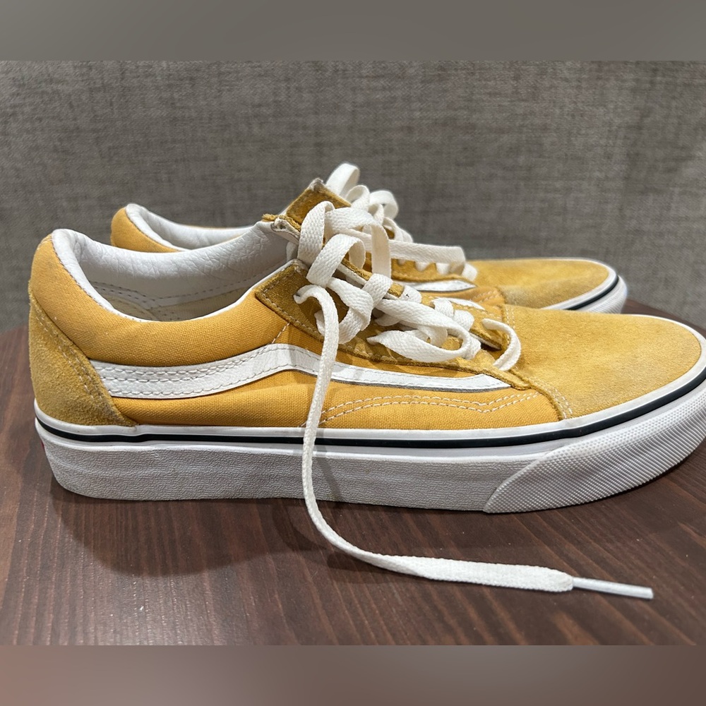 Vans Yellow and White Low-Top Sneakers